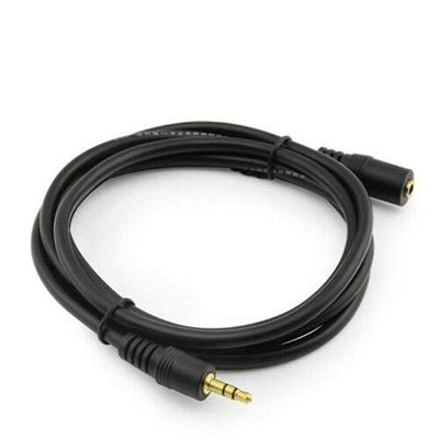 FocalTop 3ft Coiled 3.5mm 1/8" Stereo Audio Aux Headphone Cable Extension Cord