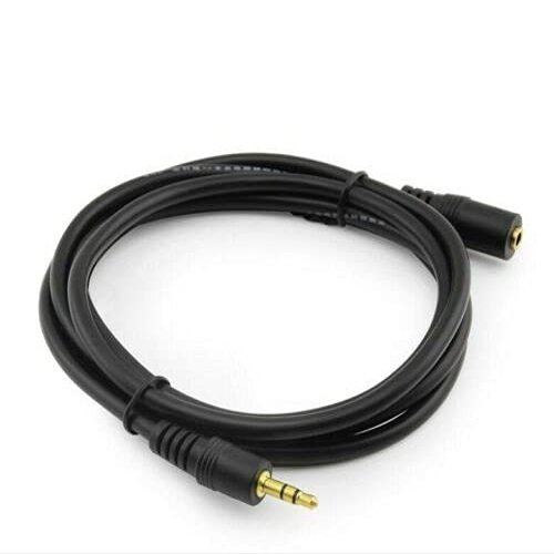 FocalTop 3ft Coiled 3.5mm 1/8" Stereo Audio Aux Headphone Cable Extension Cord