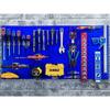 Triton Products LocBoard Square Hole Steel Pegboards - 18 Inch x 36 Inch, Pack of 1 with 18 Pc LocHook Assortment and Mounting Hardware, Blue view 2