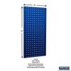 Triton Products LocBoard Square Hole Steel Pegboards - 18 Inch x 36 Inch, Pack of 1 with 18 Pc LocHook Assortment and Mounting Hardware, Blue view 4