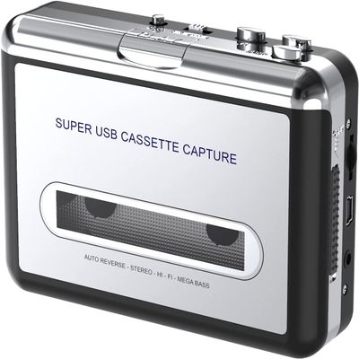 DigitNowCassette Tape To MP3 CD Converter Via USB,Portable USB Cassette Tape Player Capture MP3 Audio Music,Compatible With Laptop and Personal Computer,Convert Walkman Tape Cassette To MP3 Format