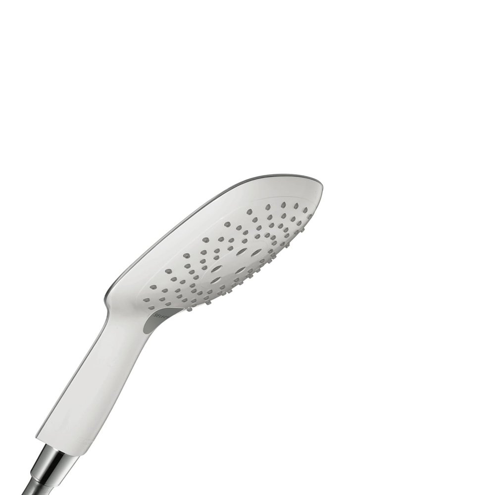 hansgrohe Raindance Select E 150 hand shower, 3 spray modes, white/chrome