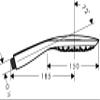 hansgrohe Raindance Select E 150 hand shower, 3 spray modes, white/chrome view 3