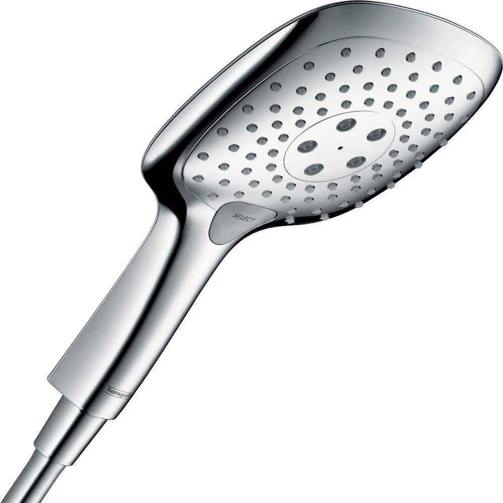 Hansgrohe Raindance Select E150 3 Jet Eco Hand Shower with two Chaligem Installation Chrome-Plated 26551000