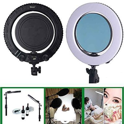 Yidoblo 10'' QS-280II 95RA Bicolor LED Ring Selfie Lights for Reading Learning Making up