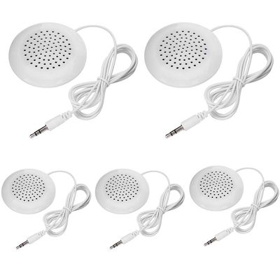 5pcs Pillow Speaker, Under Pillow Speaker for Sleep, DIY Pillow Speaker, New 3.5mm Mini Stereo Speaker for MP3 Phone Portable CD Mini Stereo Speaker