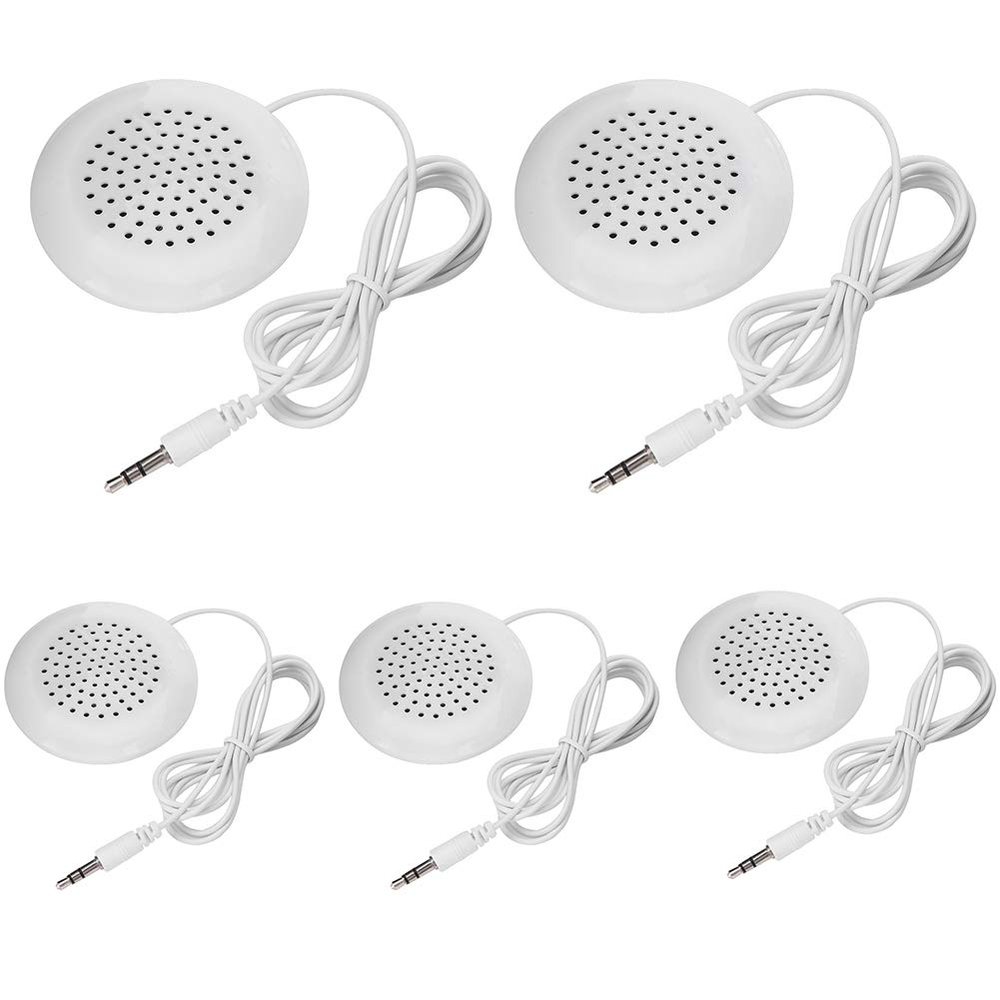 5pcs Pillow Speaker, Under Pillow Speaker for Sleep, DIY Pillow Speaker, New 3.5mm Mini Stereo Speaker for MP3 Phone Portable CD Mini Stereo Speaker