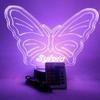 MIRROR MANIA Butterfly Light Up Lamp LED Personalized Table Lamp - It's Wow, with Remote, 16 Color Options, Dimmer, Free Engraved, Great Gift view 2