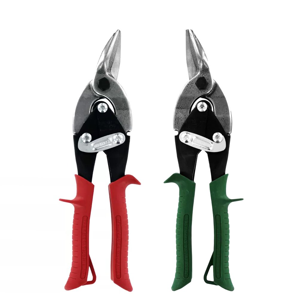 MIDWEST Aviation Snip Set - Left and Right Cut Regular Tin Cutting Shears, Made in the USA - MW-P6716C