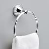 Delta Foundations (1-Pack) Hand Towel Holder Polished Chrome Towel Racks for Bathroom Wall Round Towel Ring Holder for Bath Towel Hanger for Kitchen, Bathroom Accessories FNDS46-PC view 2