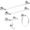 Delta Foundations (1-Pack) Hand Towel Holder Polished Chrome Towel Racks for Bathroom Wall Round Towel Ring Holder for Bath Towel Hanger for Kitchen, Bathroom Accessories FNDS46-PC view 4