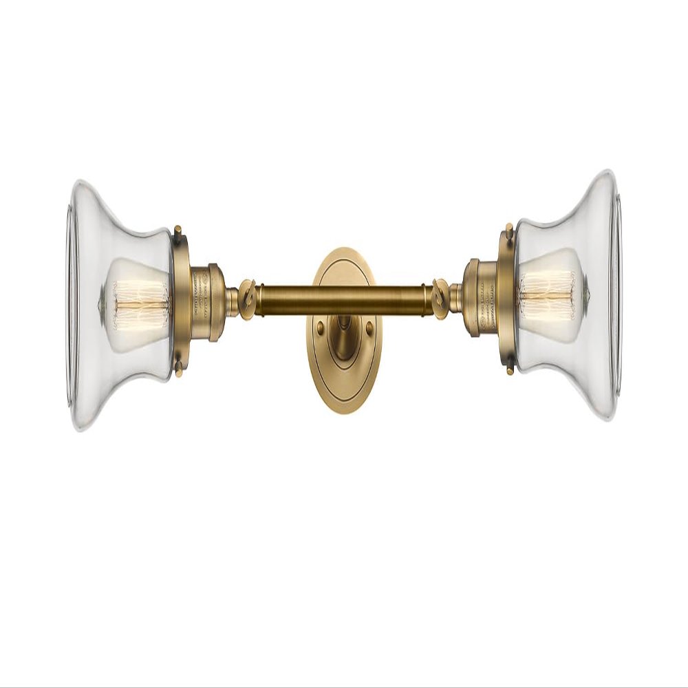 Innovations 208L-BB-G192 2 Vertical Bath Vanity Light, Brushed Brass