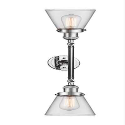 Innovations 208L-PC-G62 2 Vertical Bath Vanity Light, Polished Chrome