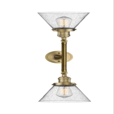 Innovations 208L-BB-G44 2 Vertical Bath Vanity Light, Brushed Brass