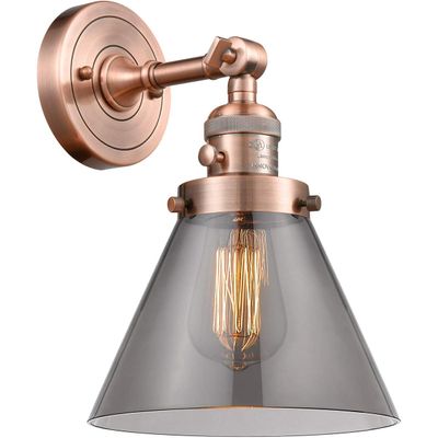 Innovations 203SW-AC-G43 1 Light Sconce with a High-Low-Off Switch, Antique Copper