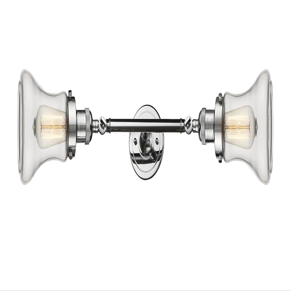 Innovations 208L-PC-G192 2 Vertical Bath Vanity Light, Polished Chrome