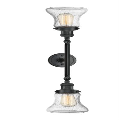 Innovations 208L-BK-G194 2 Vertical Bath Vanity Light, Matte Black