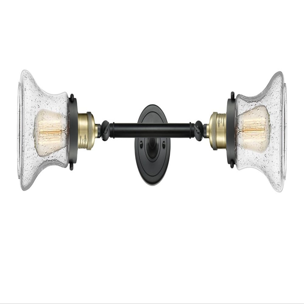 Innovations 208L-BAB-G194 2 Vertical Bath Vanity Light, Black Antique Brass