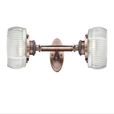 Innovations 208L-AC-G302 2 Vertical Bath Vanity Light, Antique Copper