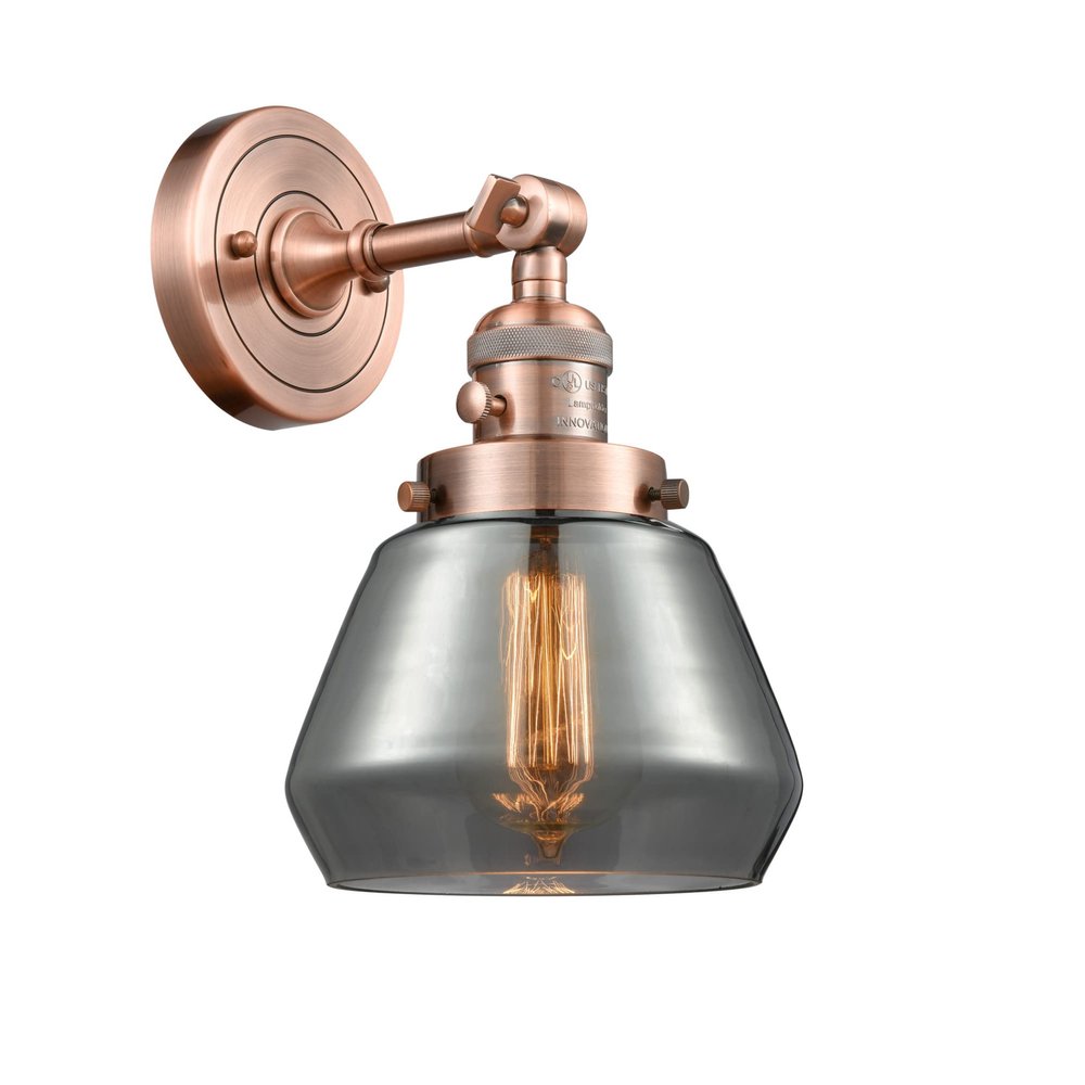 Innovations 203SW-AC-G173 1 Light Sconce with a High-Low-Off Switch, Antique Copper