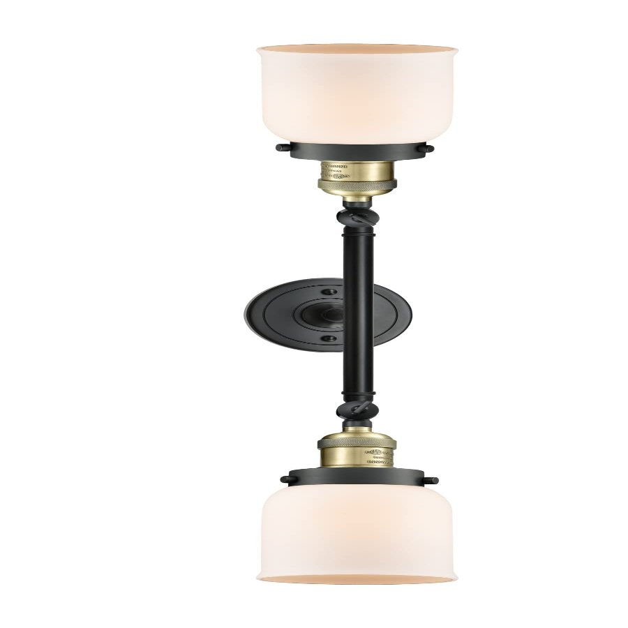 Innovations 208L-BAB-G51 2 Vertical Bath Vanity Light, Black Antique Brass