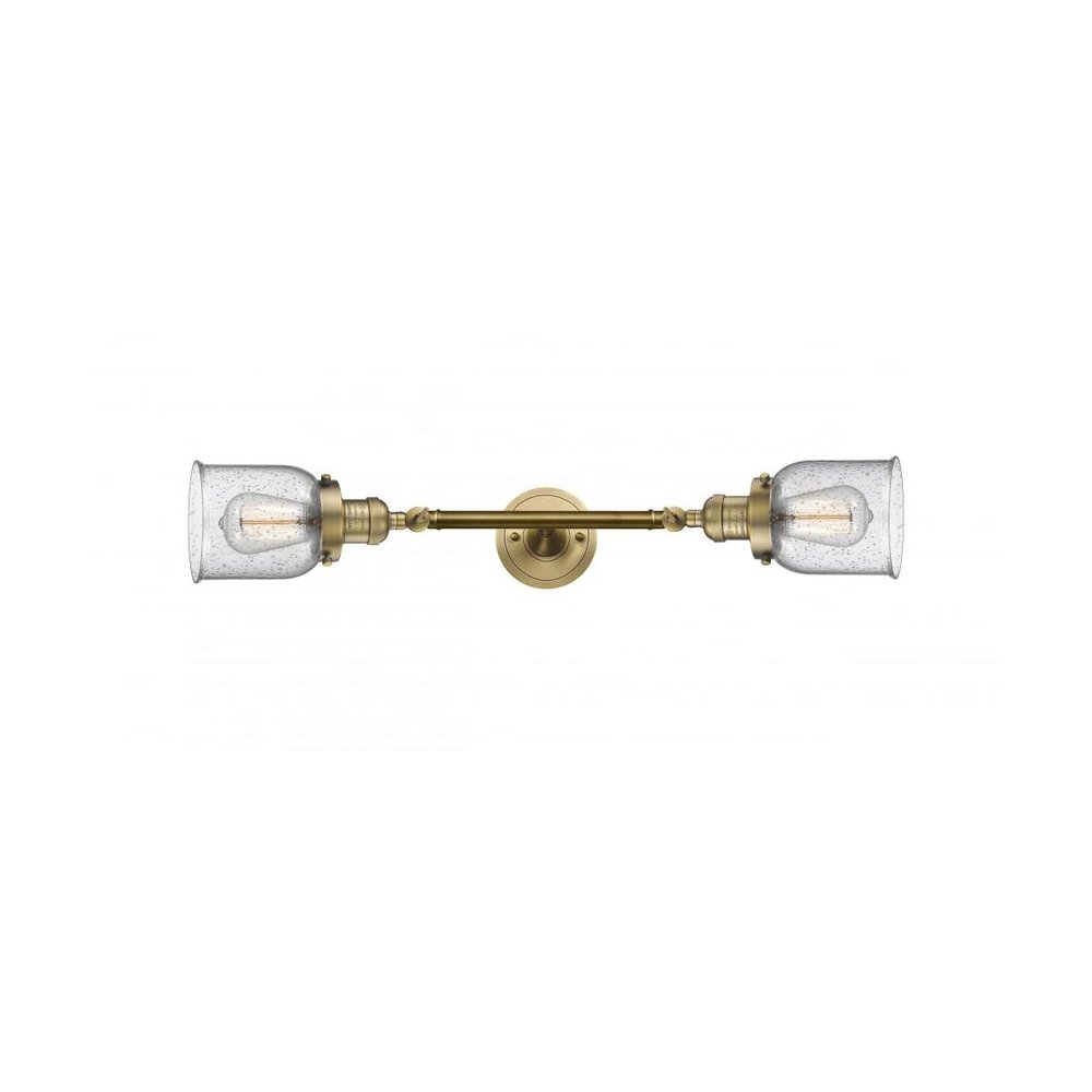 Innovations 208L-BB-G54-LED 2 Vertical Bath Vanity Light, Brushed Brass