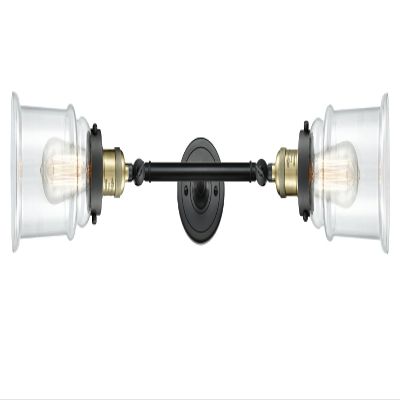 Innovations 208L-BAB-G182 2 Vertical Bath Vanity Light, Black Antique Brass
