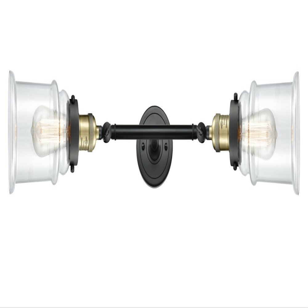 Innovations 208L-BAB-G182 2 Vertical Bath Vanity Light, Black Antique Brass