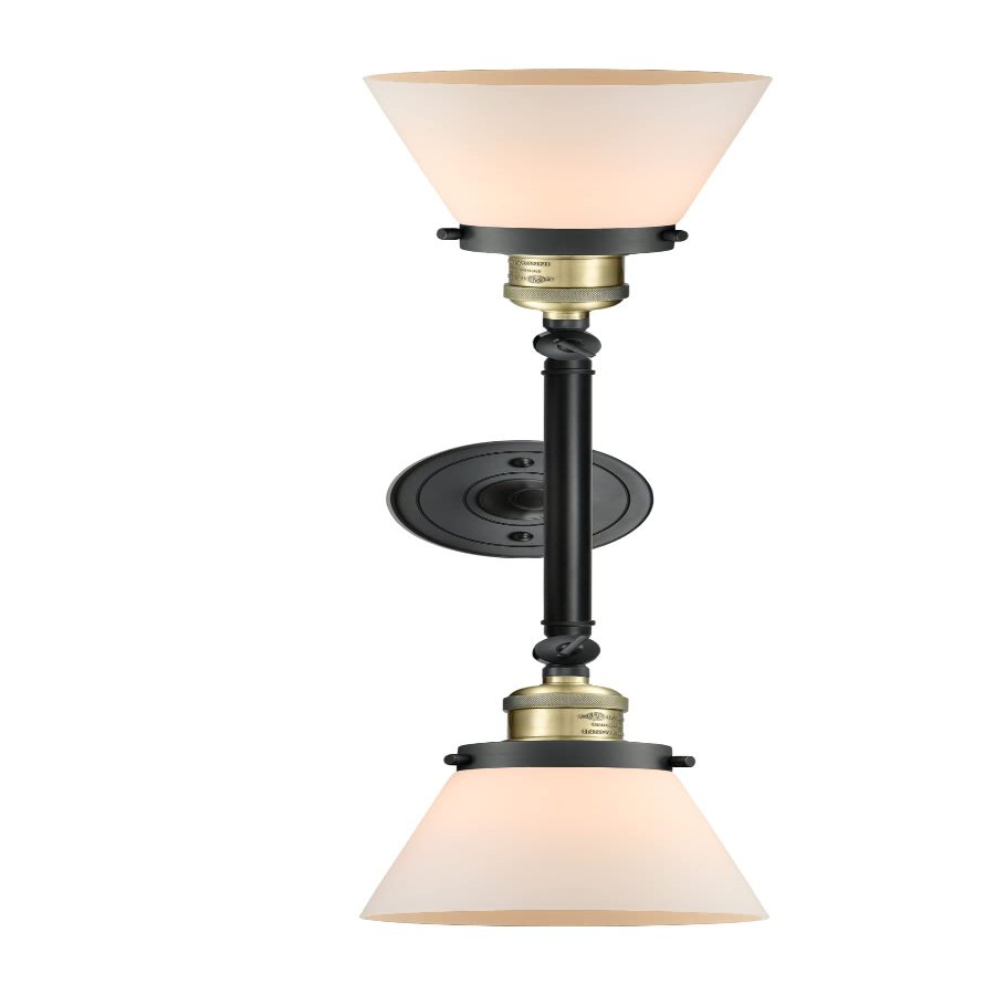 Innovations 208L-BAB-G61 2 Vertical Bath Vanity Light, Black Antique Brass