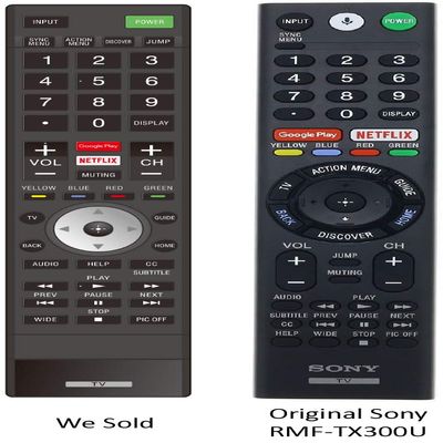 RMF-TX300U Remote Control Compatible with Sony 4K Smart LED HDR TVs XBR55X855D, XBR-55X855D, XBR55X930D, XBR-55X930D, XBR65X850D, XBR-65X850D