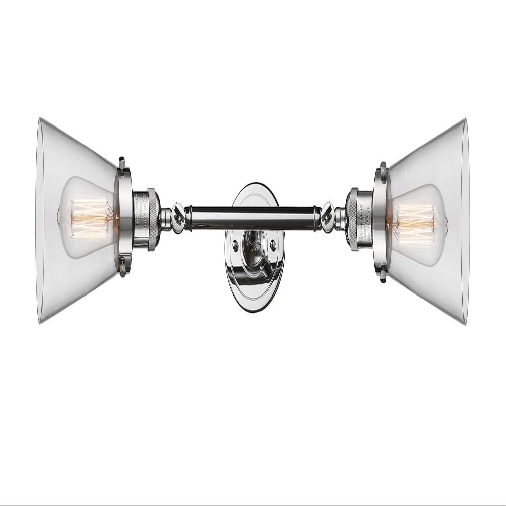 Innovations 208L-PC-G62-LED 2 Vertical Bath Vanity Light, Polished Chrome