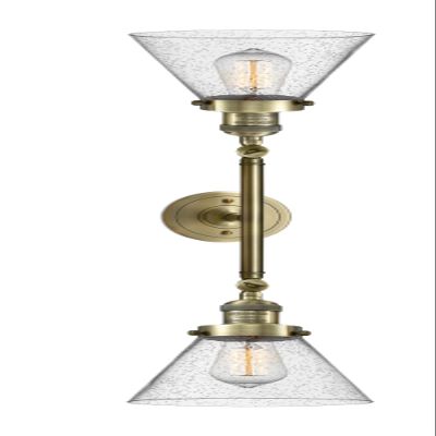 Innovations 208L-AB-G44 2 Vertical Bath Vanity Light, Antique Brass