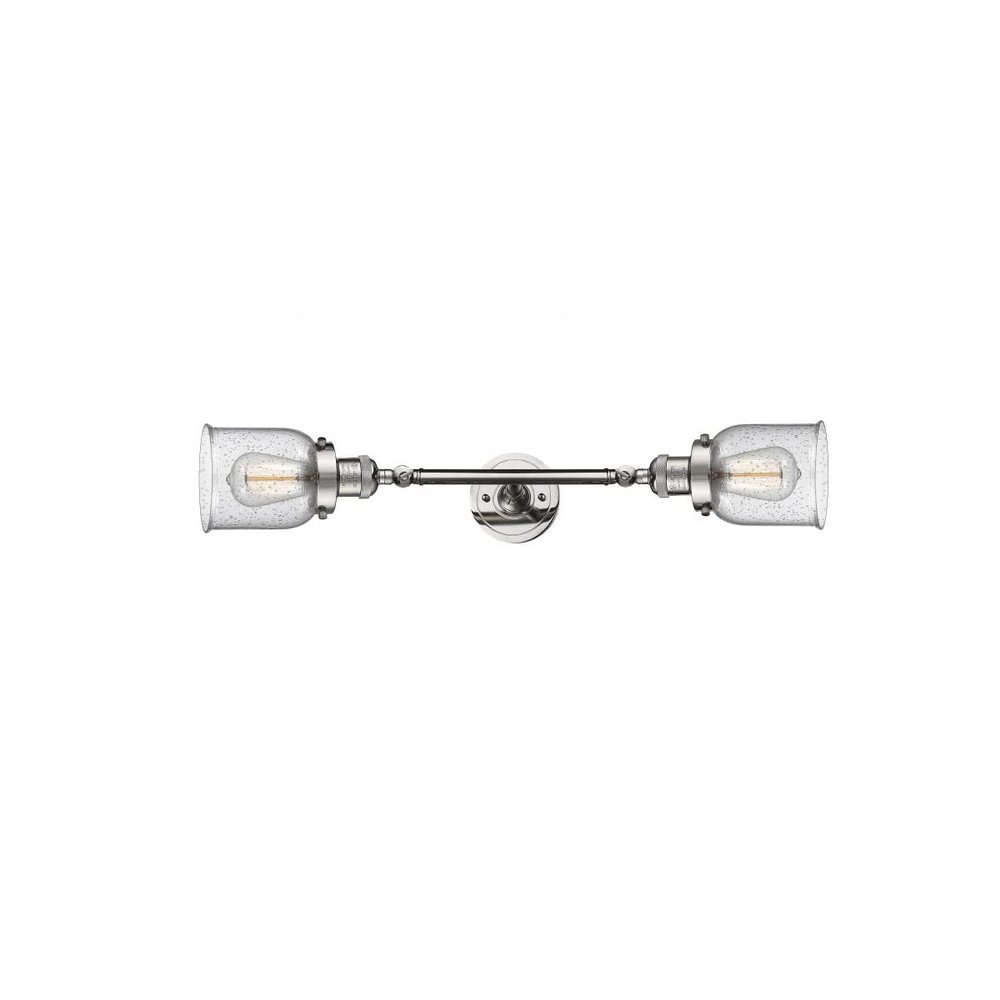 Innovations 208L-PN-G54-LED 2 Vertical Bath Vanity Light, Polished Nickel