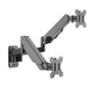 SIIG Dual Arm Monitor Wall Mount for 17" to 32" Screens, Up to 17.6lbs per Monitor, Heavy Duty Aluminum Gas Spring with Rotation, Tilt, Swivel, VESA 75x75 or 100x100 (CE-MT2M12-S1) view 1