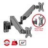 SIIG Dual Arm Monitor Wall Mount for 17" to 32" Screens, Up to 17.6lbs per Monitor, Heavy Duty Aluminum Gas Spring with Rotation, Tilt, Swivel, VESA 75x75 or 100x100 (CE-MT2M12-S1) view 2
