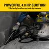 STANLEY 4 Gallon Wet Dry Vacuum, 4 Peak HP Stainless Steel 3 in 1 Shop Vacuum Blower with Powerful Suction, Vacuum for Job Site, Garage, Basement, Workshop, Top Handle, Portable Wet Dry Vac SL18301-4B view 4