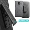 Moto Z3 Verizon Holster Case, Moto Z3 Play XT1929 [ZASE] Design Belt Clip Black Case Tough Slim Protective Rugged Shell Armor Defender Swivel Lock Clip [Kickstand] for Moto Z3 (A Holster Combo Case) view 2