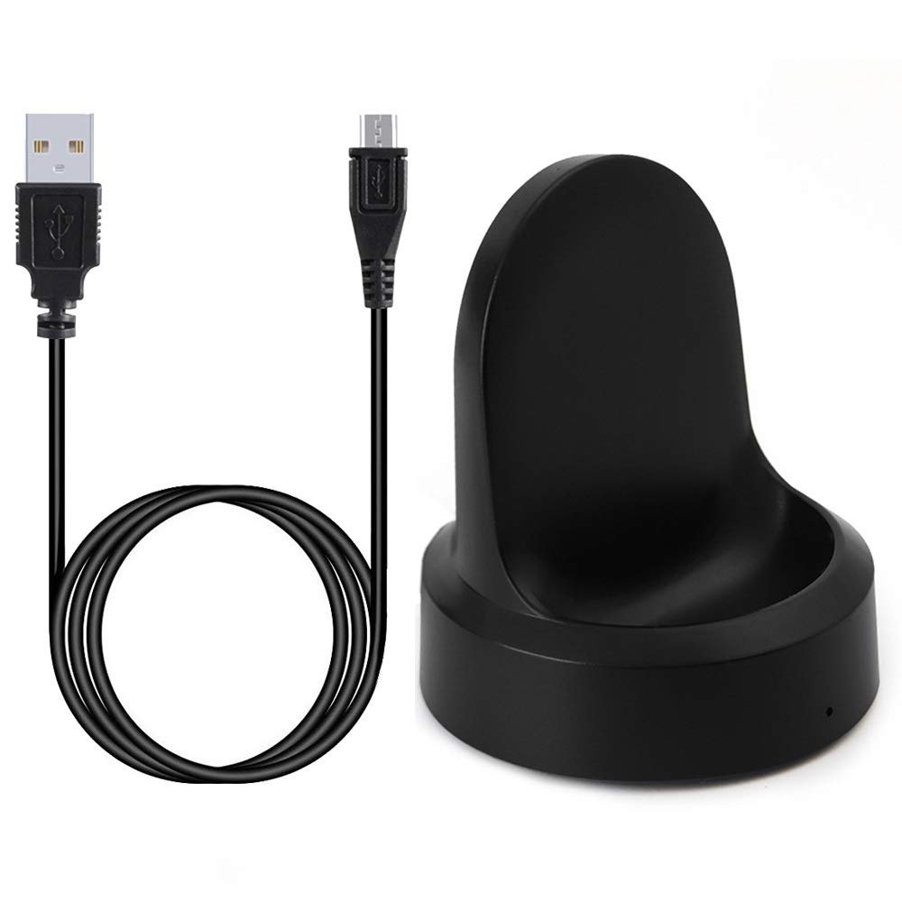 Kissmart Charger for Smausng Gear S3 Frontier/Classic Smart Watch (Black)