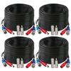 Tainston 4 Pack 150 Feet BNC Video Power Cable Wire Video Security Camera Wire with Connectors for CCTV Camera DVR Surveillance System view 1