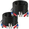 Tainston 2 Pack 150 Feet BNC Video Power Cable,BNC Extension Wire Video Security Camera Wire with Connectors for CCTV Camera DVR Surveillance System view 1