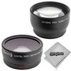 58MM 2.2X Telephoto and 0.43X Wide Angle High Definition w/Macro Portion Lenses for Canon Rebel (T5i T4i T3i T3 T2i T2 T1i XTi XT XSi XS SL1), Canon EOS (1100D 700D 650D 600D 550D 500D 450D 400D 350D view 1
