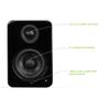 Kanto YU2GB PC Gaming Desktop Speakers | 3" Composite Drivers | 3/4" Silk Dome Tweeter | Class D Amplifier | 100 Watts | Built-in USB DAC | Subwoofer Output | Pair | Gloss Black view 2