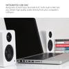 Kanto YU2GB PC Gaming Desktop Speakers | 3" Composite Drivers | 3/4" Silk Dome Tweeter | Class D Amplifier | 100 Watts | Built-in USB DAC | Subwoofer Output | Pair | Gloss Black view 4