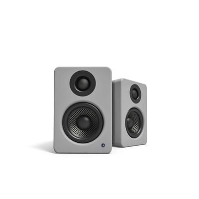 Kanto YU2MG PC Gaming Desktop Speakers | 3" Composite Drivers | 3/4" Silk Dome Tweeter | Class D Amplifier | 100 Watts | Built-in USB DAC | Subwoofer Output | Pair | Matte Grey