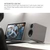 Kanto YU2MG PC Gaming Desktop Speakers | 3" Composite Drivers | 3/4" Silk Dome Tweeter | Class D Amplifier | 100 Watts | Built-in USB DAC | Subwoofer Output | Pair | Matte Grey view 4