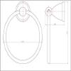 Designers Impressions Astor Series Satin Nickel Towel Ring view 2