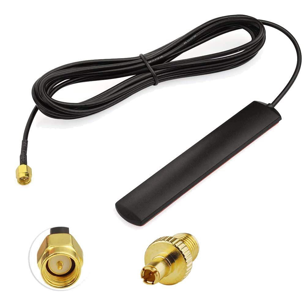 Wlaniot 4G LTE GSM Antenna Omni-Directional 700-2600MHZ Adhesive Mount Antenna with SMA Male Connector for Car Vehicle Hotspot Router Gateway Modem 10ft