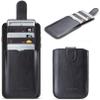 Phone Card Holder RFID Blocking Sleeve, Pu Leather Back Phone Wallet Stick-On Pull up 5 Card Holder Universally Pocket Covers Credit Cards Cash for iPhone/Android/Samsung/ Smartphones.Black (Black) view 1
