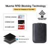 Phone Card Holder RFID Blocking Sleeve, Pu Leather Back Phone Wallet Stick-On Pull up 5 Card Holder Universally Pocket Covers Credit Cards Cash for iPhone/Android/Samsung/ Smartphones.Black (Black) view 2