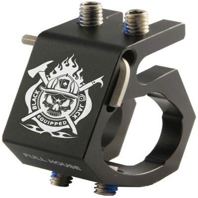 Fire Cam Blackjack Firefighter Helmet Aluminum Flashlight Holder (Full House)